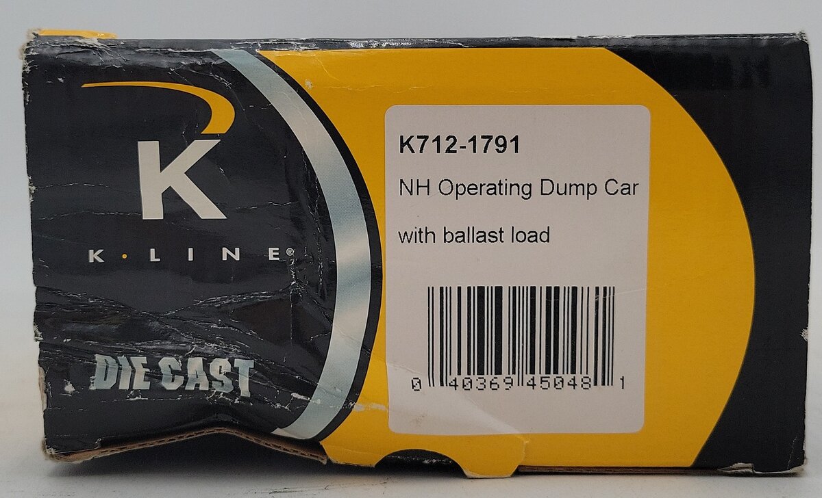 K-Line K712-1791 O New Haven Operating Dump Car with Coal Load LN/Box