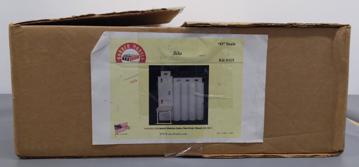 Korber 315 O Scale Grain Elevator with 8 Silos Building Kit EX/Box