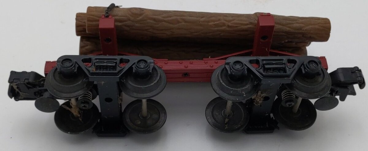 Industrial Rail 8001 O Gauge Skeleton Log Car with Logs VG