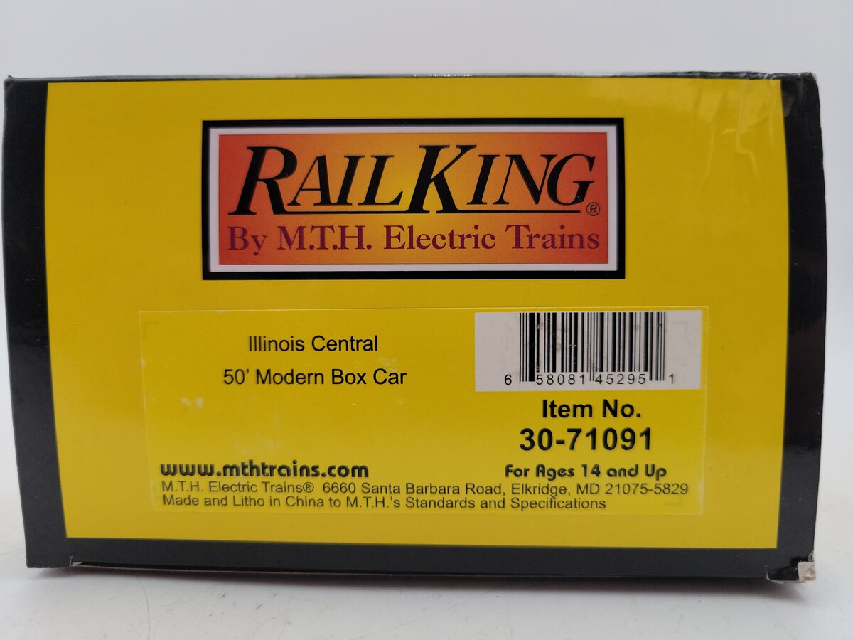 MTH 30-71091 O Illinois Central 50' Modern Boxcar #13449 LN/Box