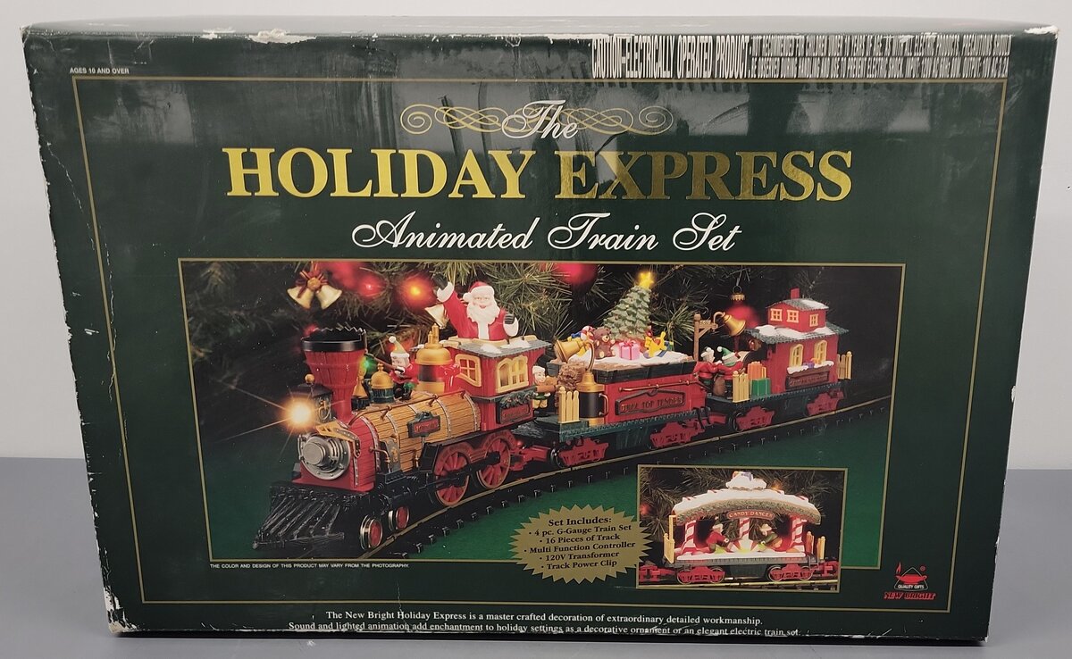New Bright 384 G Scale Christmas Holiday Express Steam Starter Train Set EX/Box