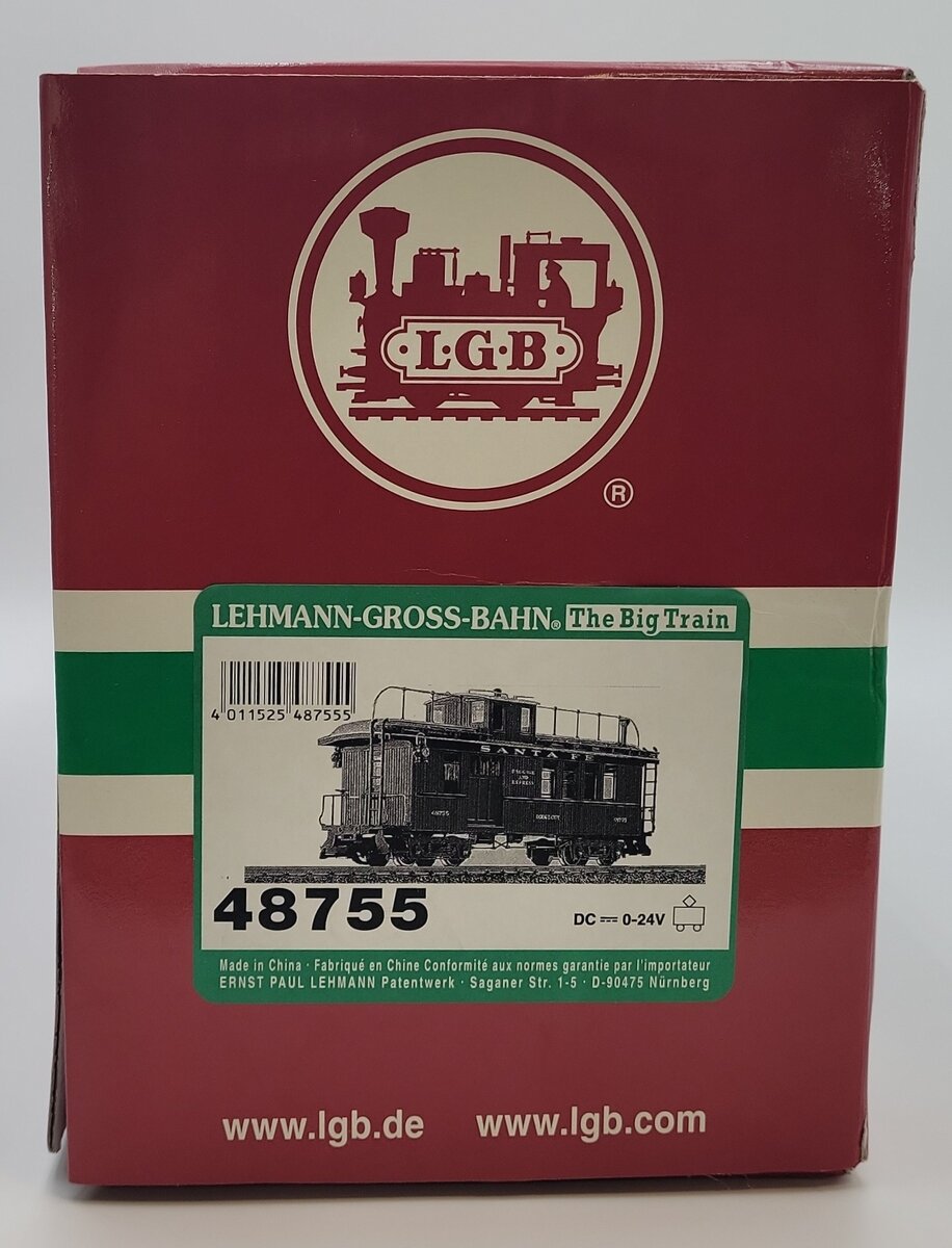 LGB 48755 Santa Fe REA Extended Vision Combine Car (Metal Wheels) EX/Box