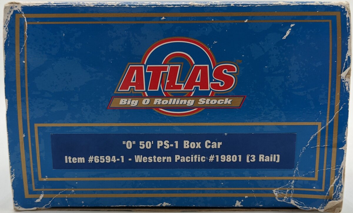 Atlas 6459-1 O Western Pacific WP Cushion Protection Box Car #19801 LN/Box