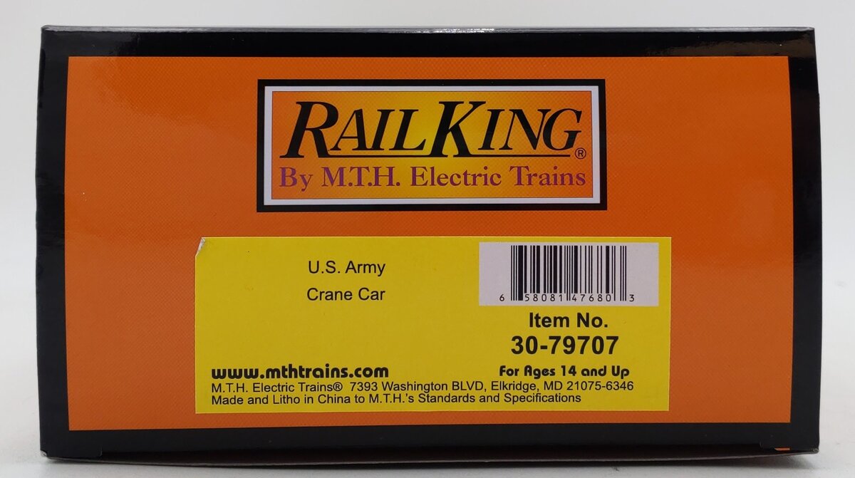 MTH 30-79707 O Gauge US Army Bucyrus Crane Car #C-45 LN/Box