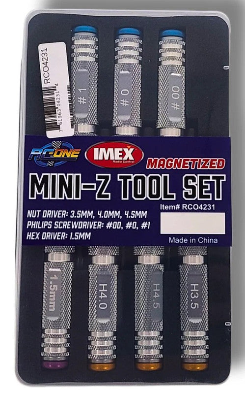 Imex 4231 Mini Z Blue Tool with Plastic Case (Set of 7)