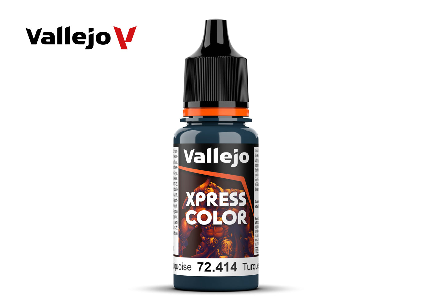 Vallejo Paint 72414 Xpress Color Caribbean Turquoise - 18 ml Paint Bottle