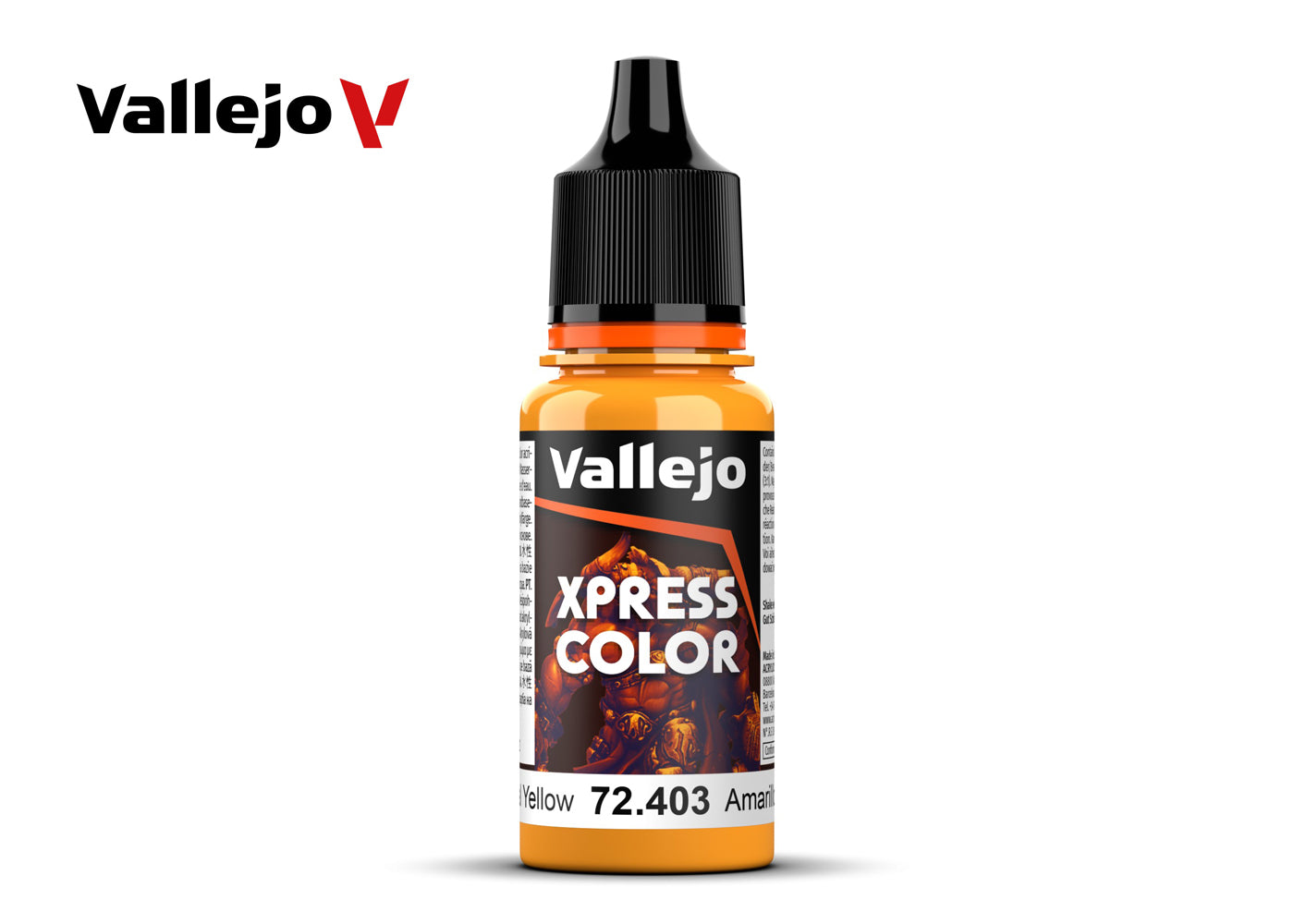 Vallejo Paint 72403 Xpress Color Imperial Yellow - 18 ml Paint Bottle