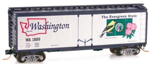 Micro-Trains 02100393 N Washington State 40' Standard Plug Door Boxcar #1889 LN/Box