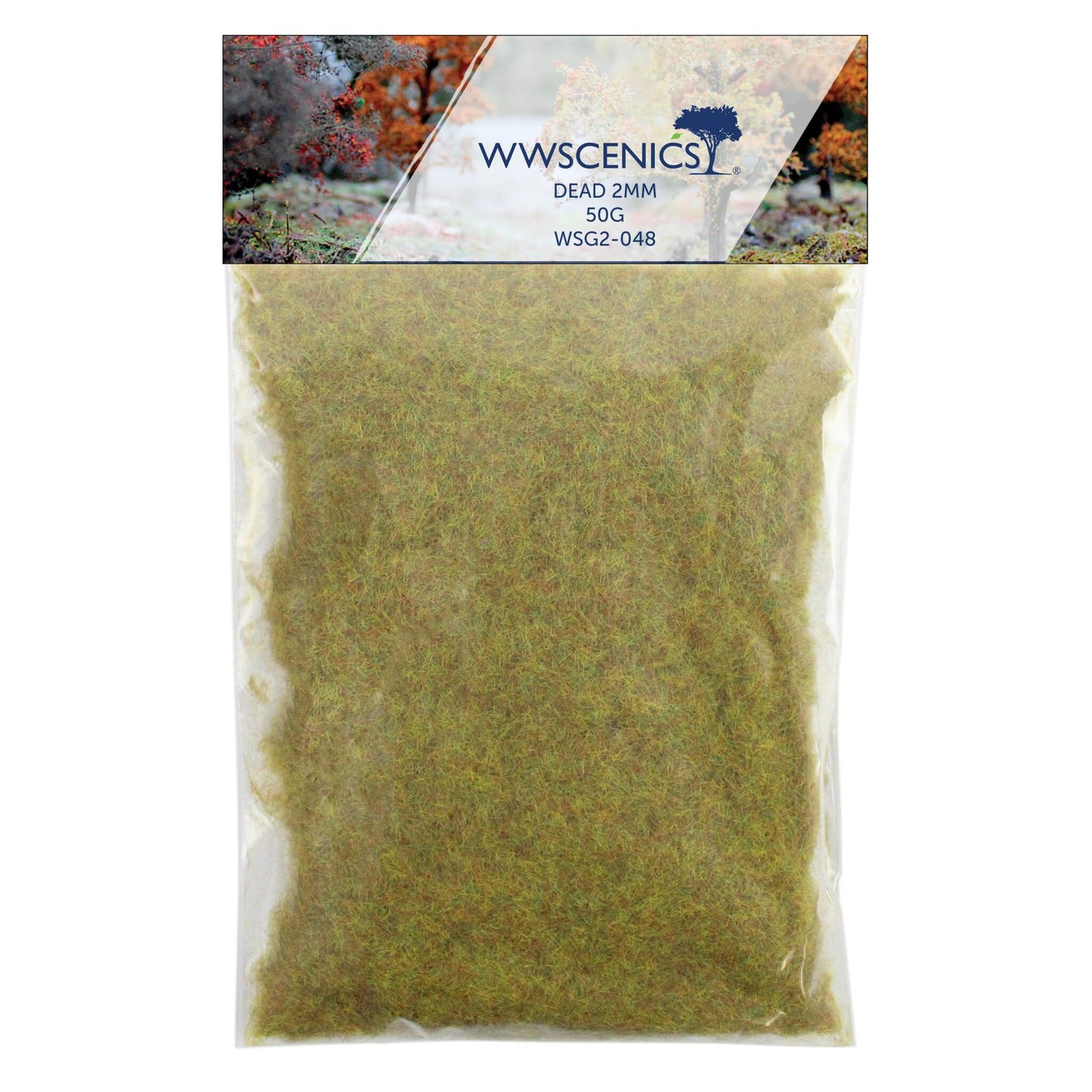 WWScenics WSG2-048 2mm Dead Static Grass - 50 g Bag