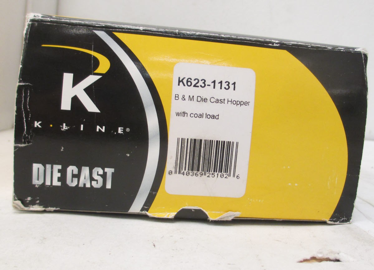 K-Line K623-1131 B & M Die Cast Hopper with Coal Load LN/Box