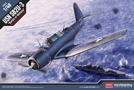 Academy 12324 1:48 USN SB2U-3 "Battle of Midway" Military Aircraft Plane Kit