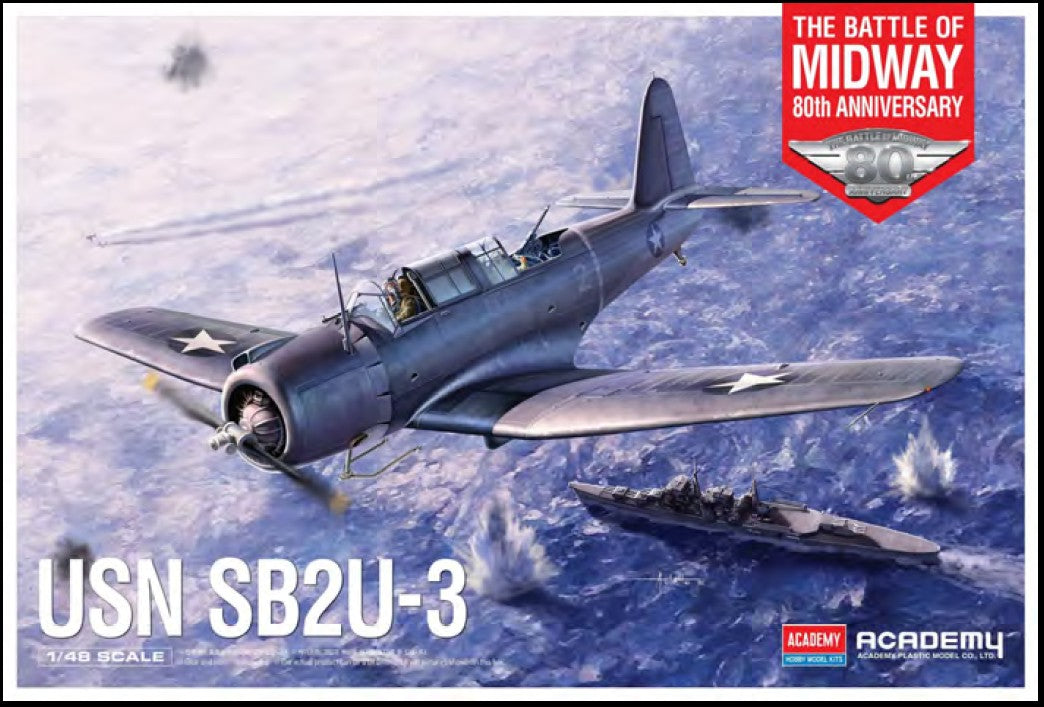 Academy 12350 1:48 USN SB2U-3 "Battle of Midway" Military Aircraft Plane Kit