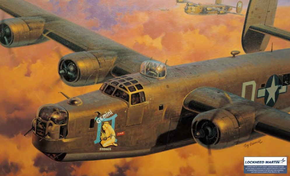 Academy 12584 1:72 B-24H Liberator Zodiac USAAF Military Aircraft Plane Kit