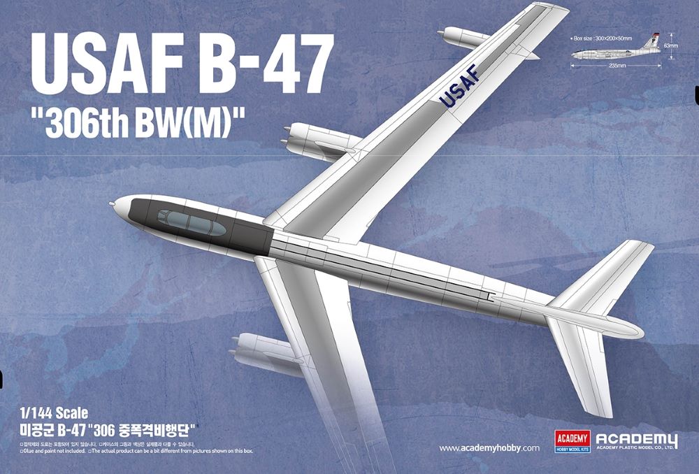 Academy 12618 1:144 USAF B-47 "306th BW(M)" Military Aircraft Plane Model Kit