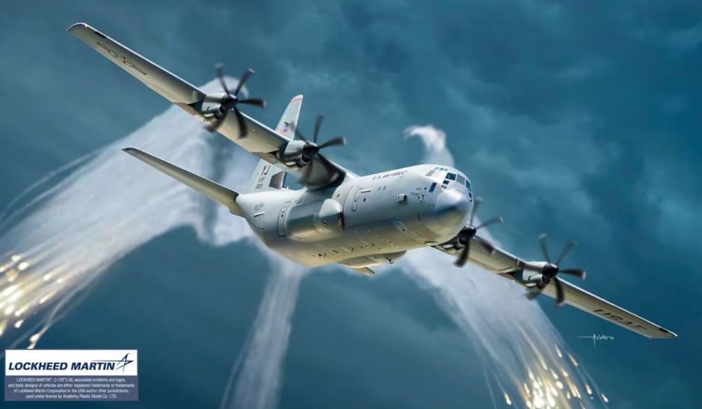 Academy 12631 1:144 Lockheed C-130J-30 Super Hercules Military Plane Kit