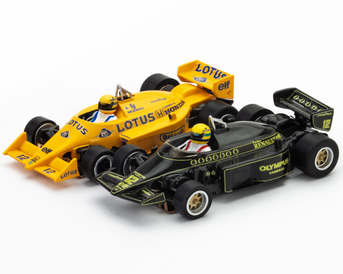 AFX 22112 1:64 Mega G+ Senna 80s Formula Slot Car Track Set w/80s Formula Cars