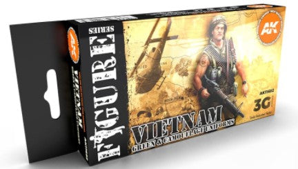 AK Interactive 11682 Figures Series: Vietnam Green & Camouflage (Set of 6)