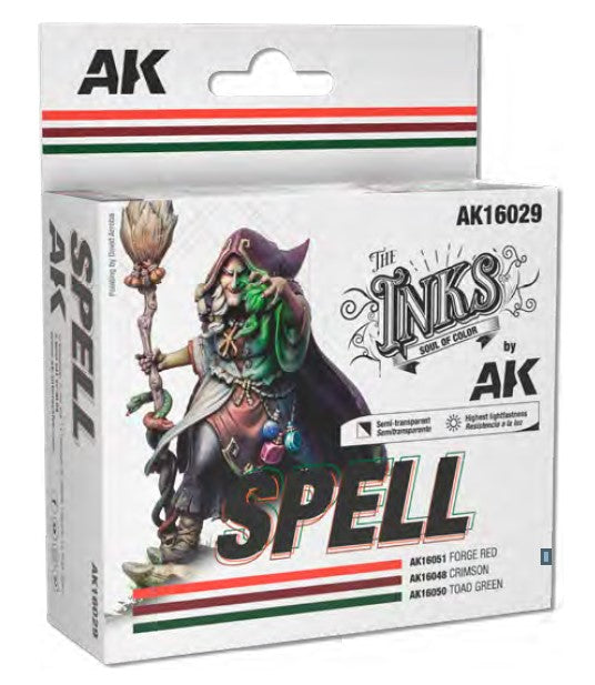 AK Interactive AK16029 Inks Spell Acrylic Set: 16051, 16048, 16050 (Pack of 3)