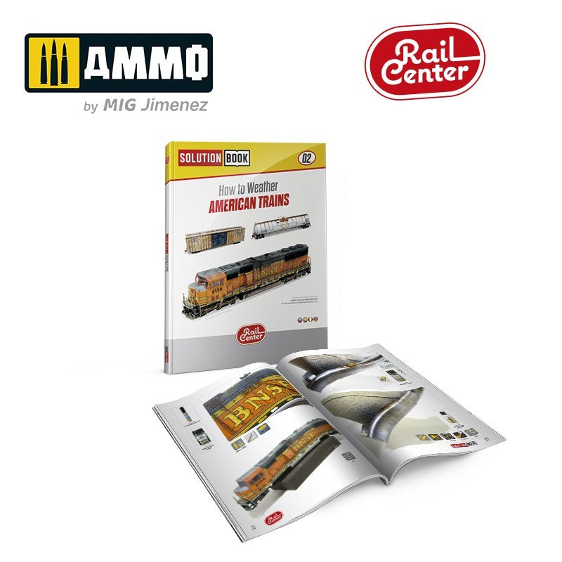 Mig Jimenez AMMO.R-1301 How to Weather American Trains Softcover Book