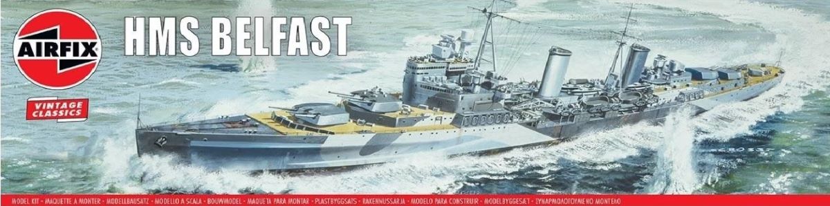 Airfix Products A04212V 1:600 HMS Belfast Plastic Ship Kit
