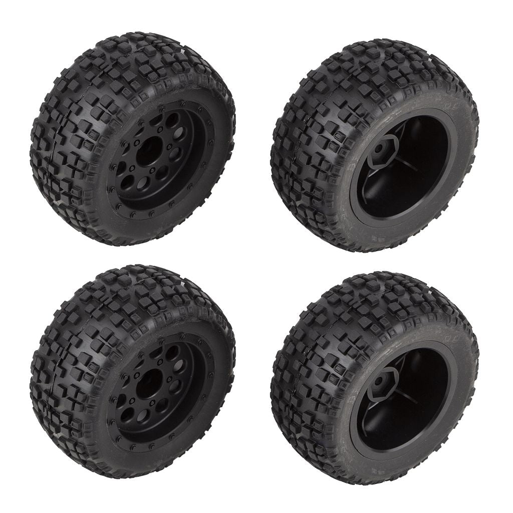 Team Associated 21620 Reflex 14MT Pre-Mounted Tires (Black) (Pack of 4)