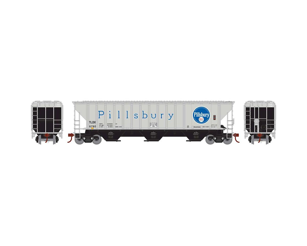 Athearn 18757 HO TLDX/Pilsbury Ready to Run PS 4740 Covered Hopper #6780