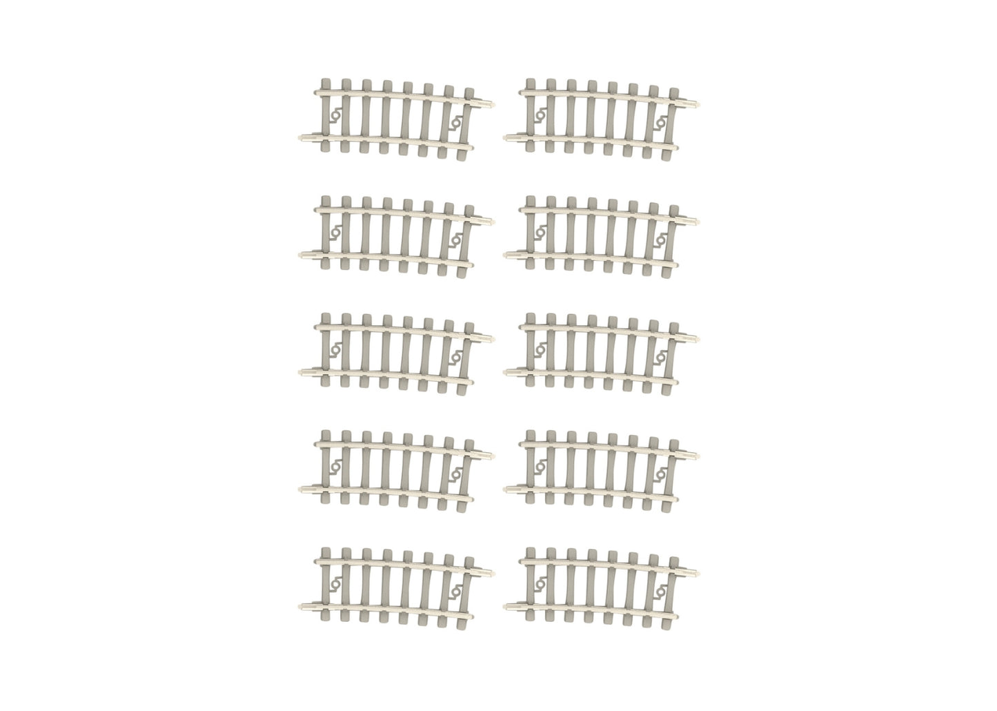 Trix 14519 Minitrix 10-5/16" Radius Curved Track with Concrete Ties