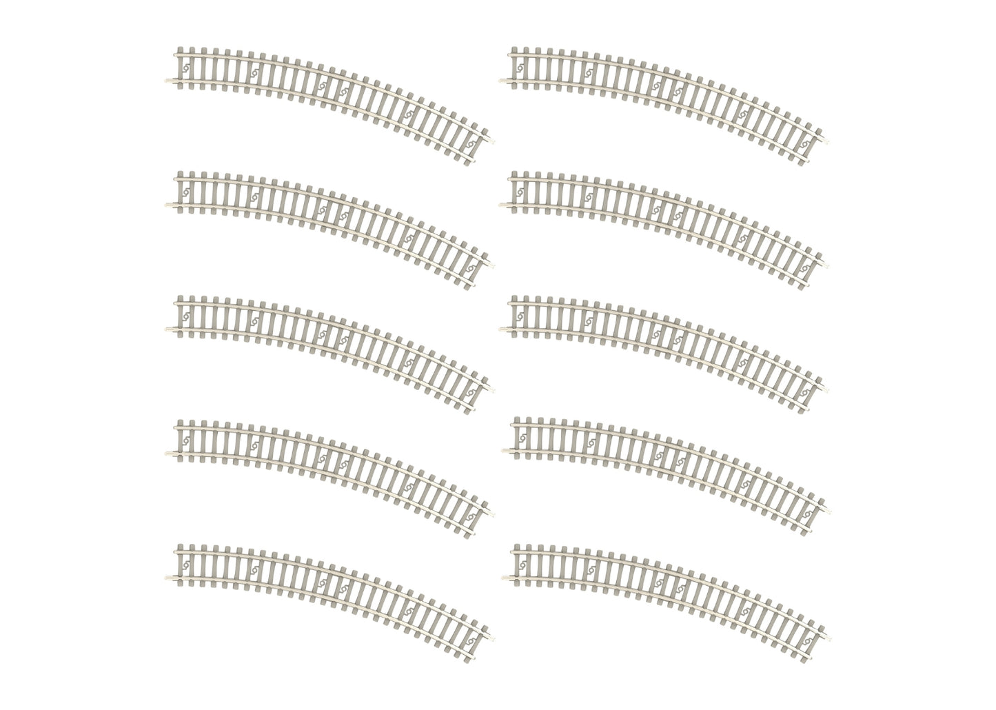 Trix 14522 Minitrix 9" Radius Curved Track with Concrete Ties