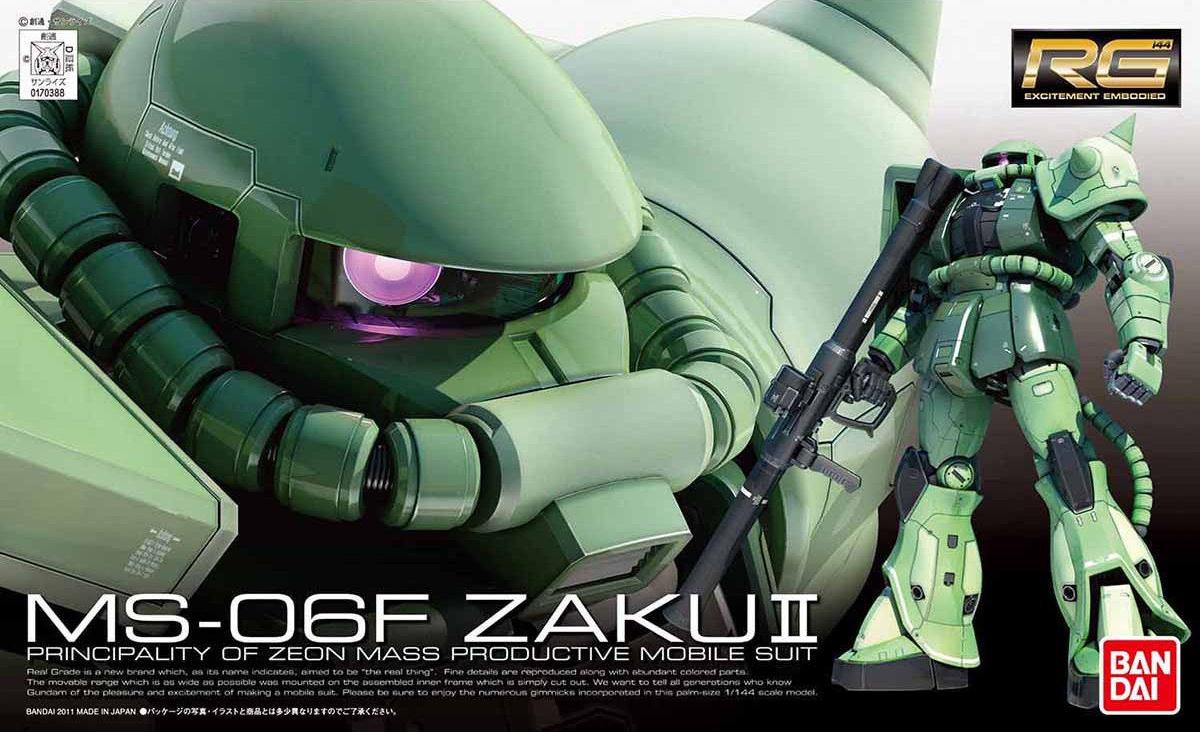 Bandai 2137102 1:144 RG #04 MS-06 Zaku II Gundam Plastic Model Kit