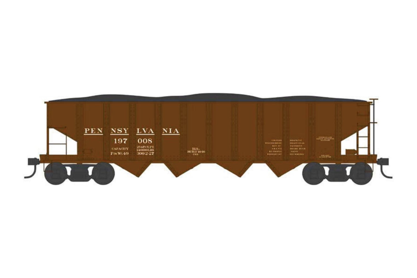 Bowser 43034 HO Pennsylvania H21a Hopper Early with Sawtooth #197008