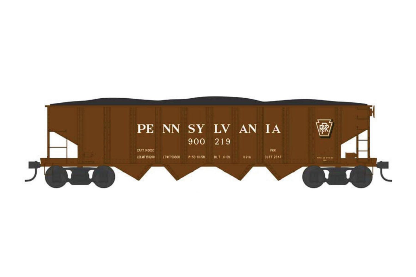 Bowser 43039 HO Pennsylvania Shadow Keystone H21a Hopper #900333