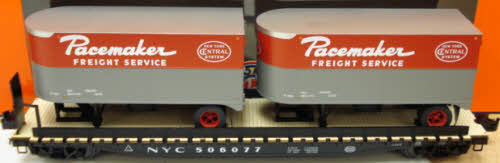 Lionel 6-21898 New York Central PS-4 Flatcars with 2 Piggyback Trailers LN/Box