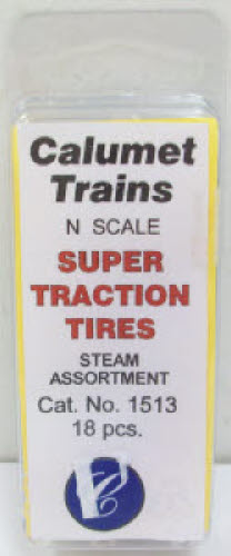Calumet Trains LLC 1513 N Steam Engine Traction Tire Assortment (Set of 18)