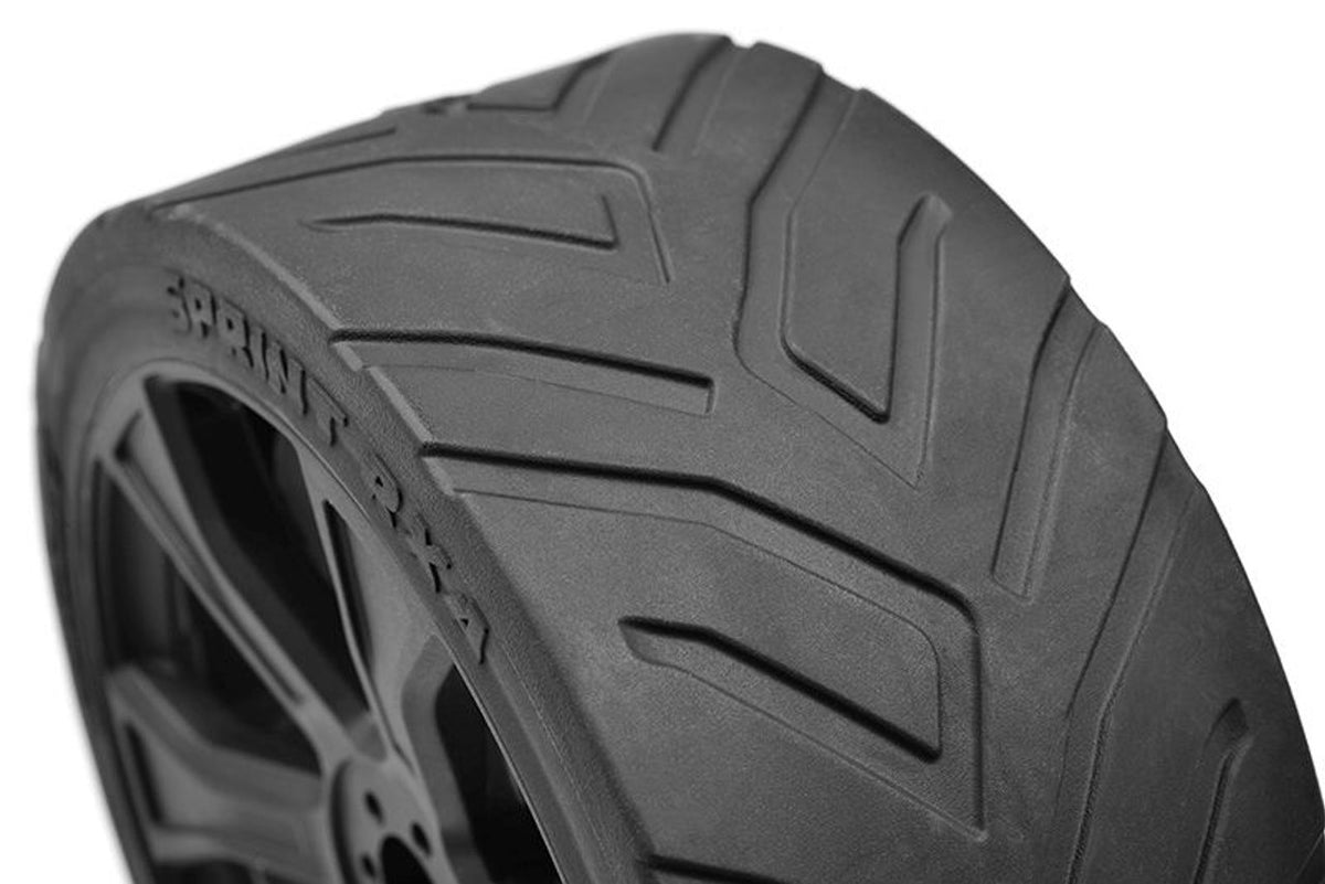 Corally 00180-909 Asuga XLR Sprint RXA Low-Profile Street Tires on Black Rims
