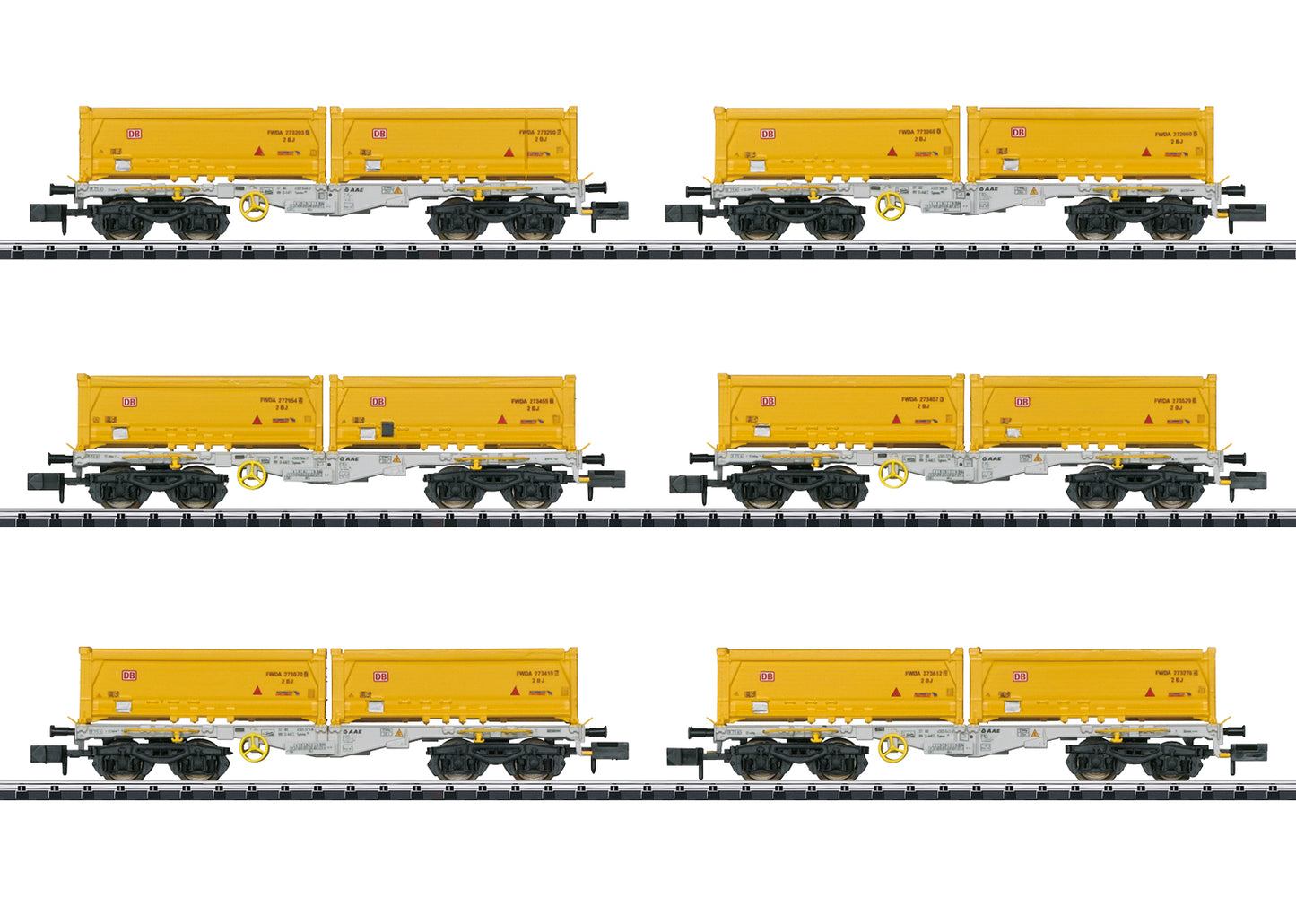 Trix 15075 N AAE Type Sgmmns 190 Container Transport Car (Set of 6)