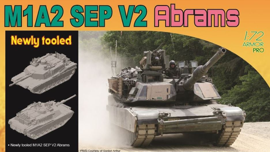 Dragon 7615 1:72 M1A2 Abrams SEP V2 Military Tank Model Kit