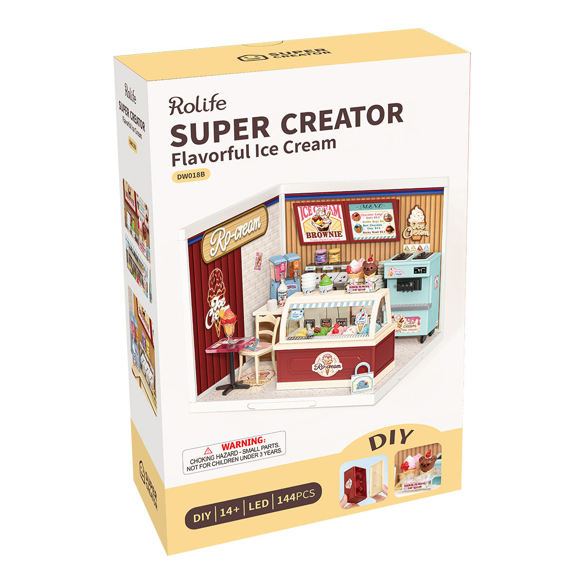 Robotime DW018B Rolife Flavorful Ice Cream DIY Miniature House