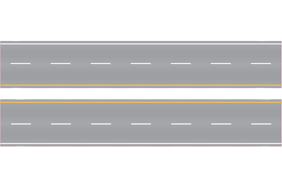 Easy Streets 3153033 HO Aged Asphalt 10' Interstate