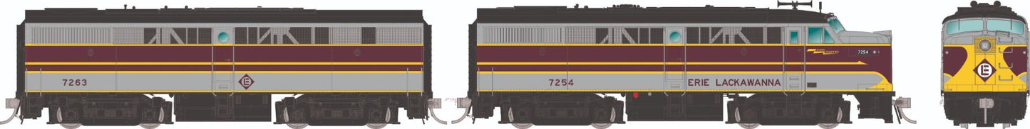 Rapido Trains 037547 HO EL ALCo FA-1 + FB-1 Diesel Locomotive #7254 + #7263
