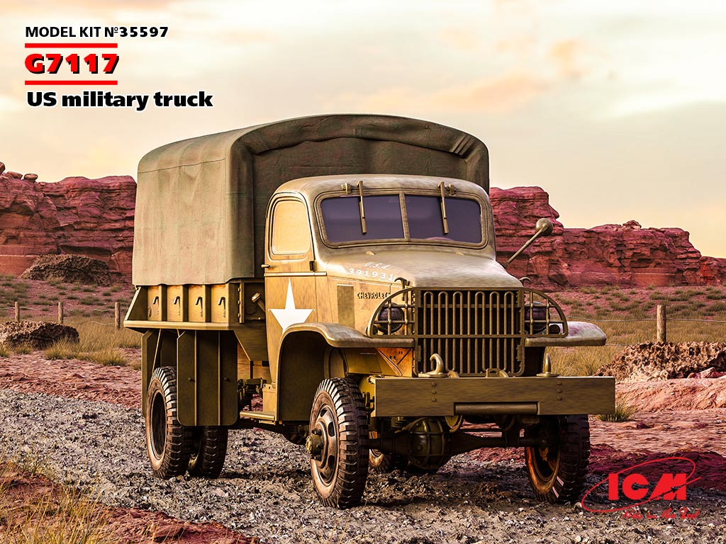 ICM 35597 1:35 G7117 WWII USTruck Military Vehicle Model Kit