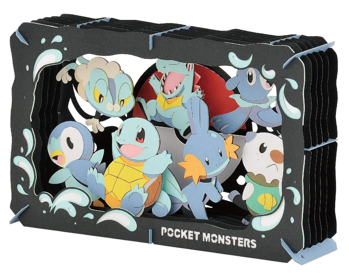 Ensky 51764 Paper Theater "Pokemon" Water-Type Pocket Monsters 3D Diorama Kit