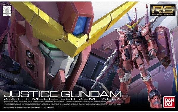 Bandai 2177083 1:144 RG Justice Gundam Z.A.F.T Mobile Suit ZGMF-XO9A Plastic Kit
