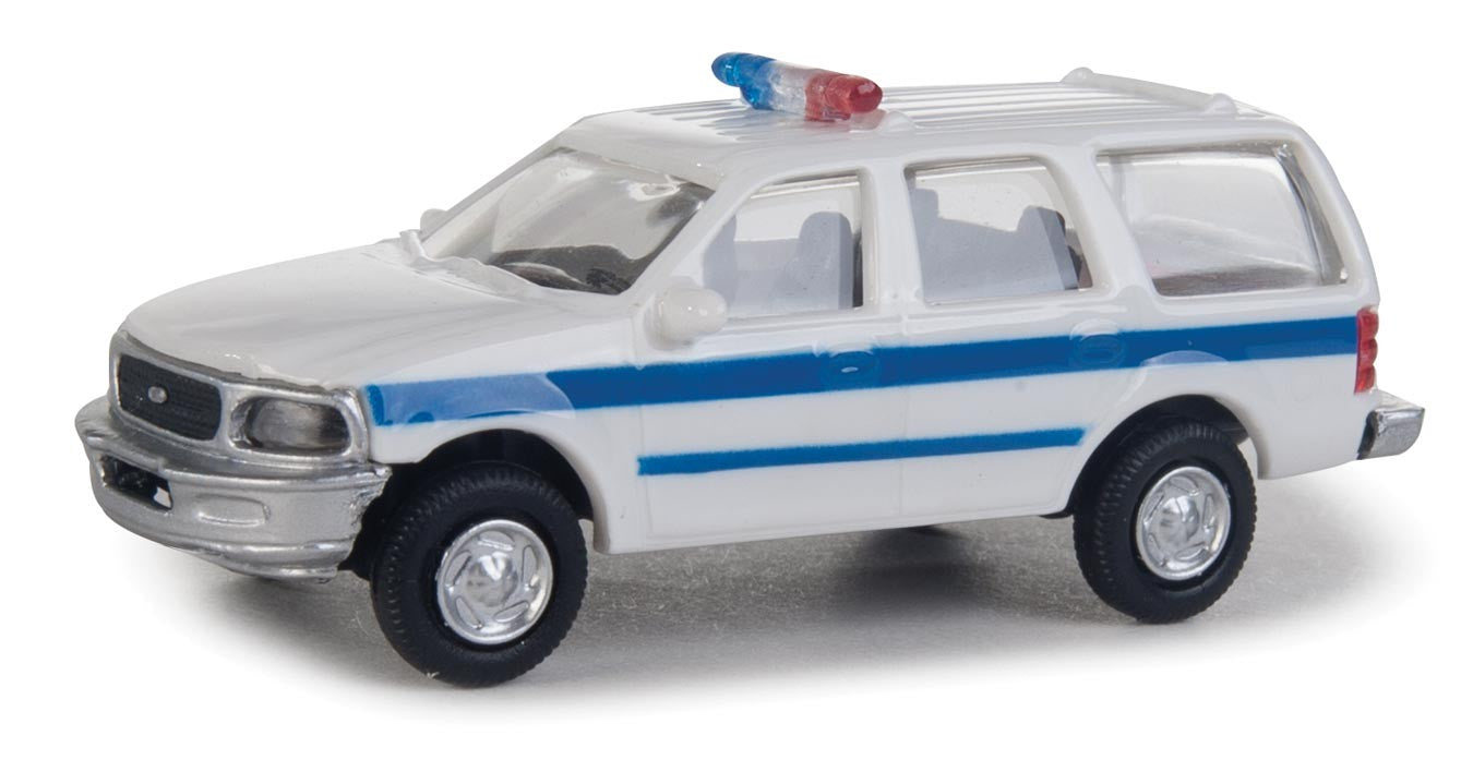 Walthers 949-12045 HO White Blue Stripe Ford Expedition Special Service Vehicle