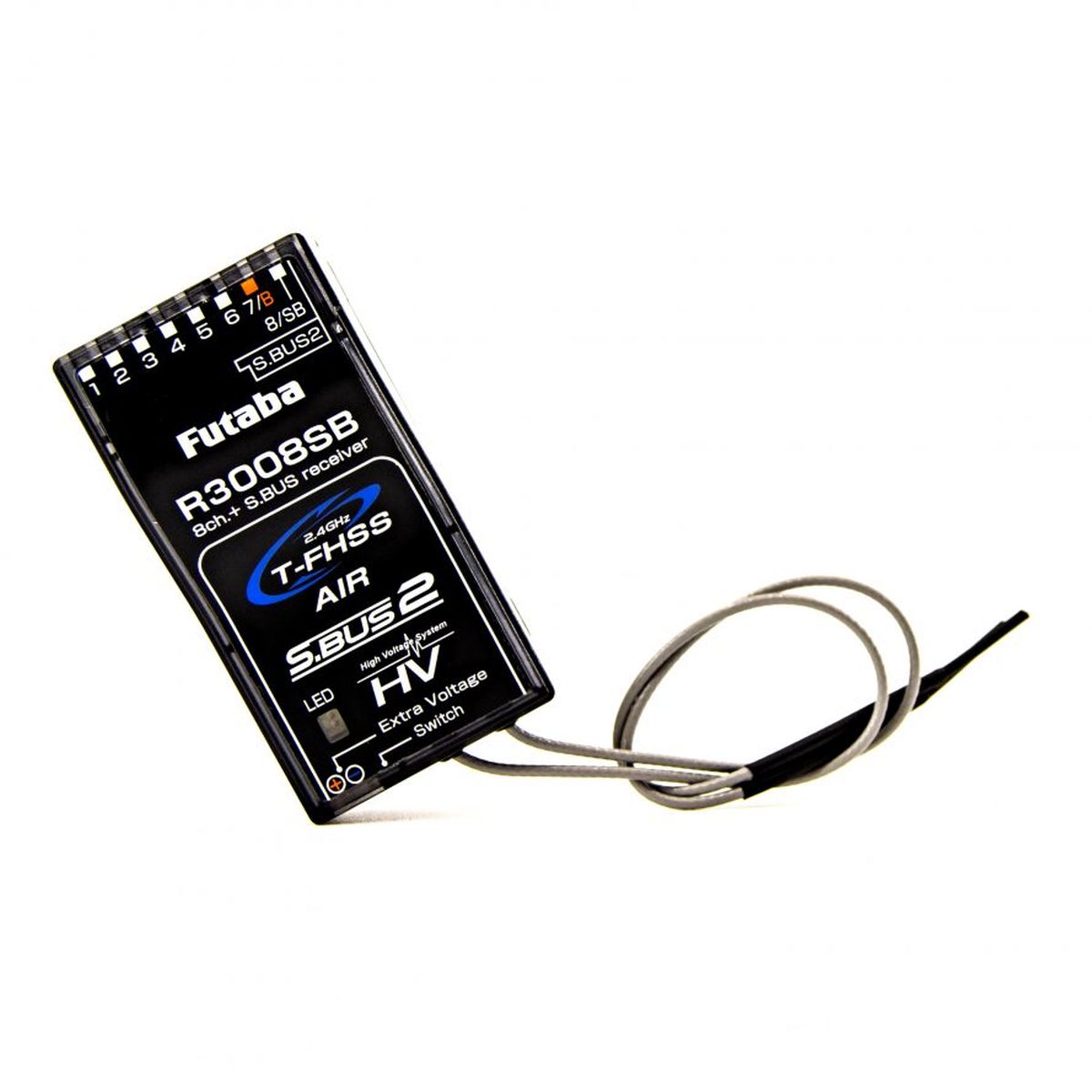 Futaba 01102204-1 R3008SB 2.4GHz T-FHSS 8/32-Channel HV Telemetry Receiver