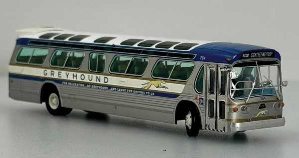 Iconic Replicas 753165 HO Greyhound GM SDH-5307 New Look Suburban Bus #284
