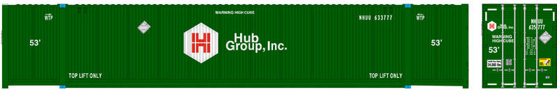 Atlas 20006673 HO HUB Group (Norfolk Southern) 53' CIMC Container #7