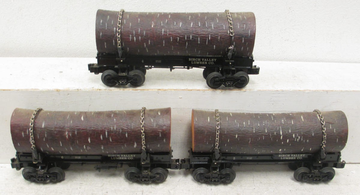 Lionel 6-27587 Birch Valley Lumber (Pack of 3) Log Car LN/Box