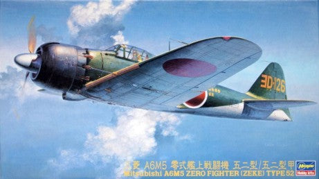 Hasegawa 09070 1:48 Mitsubishi A6M5 Zero Fighter Zeke Type 52 Military Plane Kit