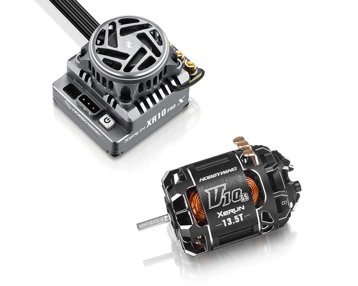 HobbyWing 38020812 13.5T XR10 Pro G3X Stock Spec BL ESC & V10 G5 Motor Combo