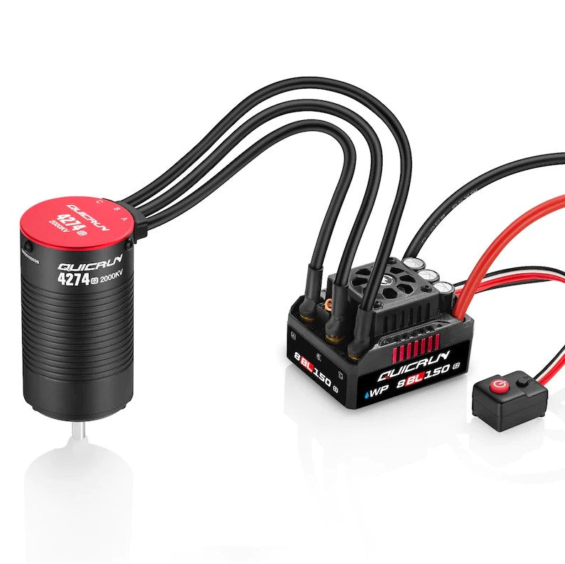 HobbyWing 38030401 QuicRun 8BL150 G2 ESC with EzRun 4274SL 2000KV Motor Combo